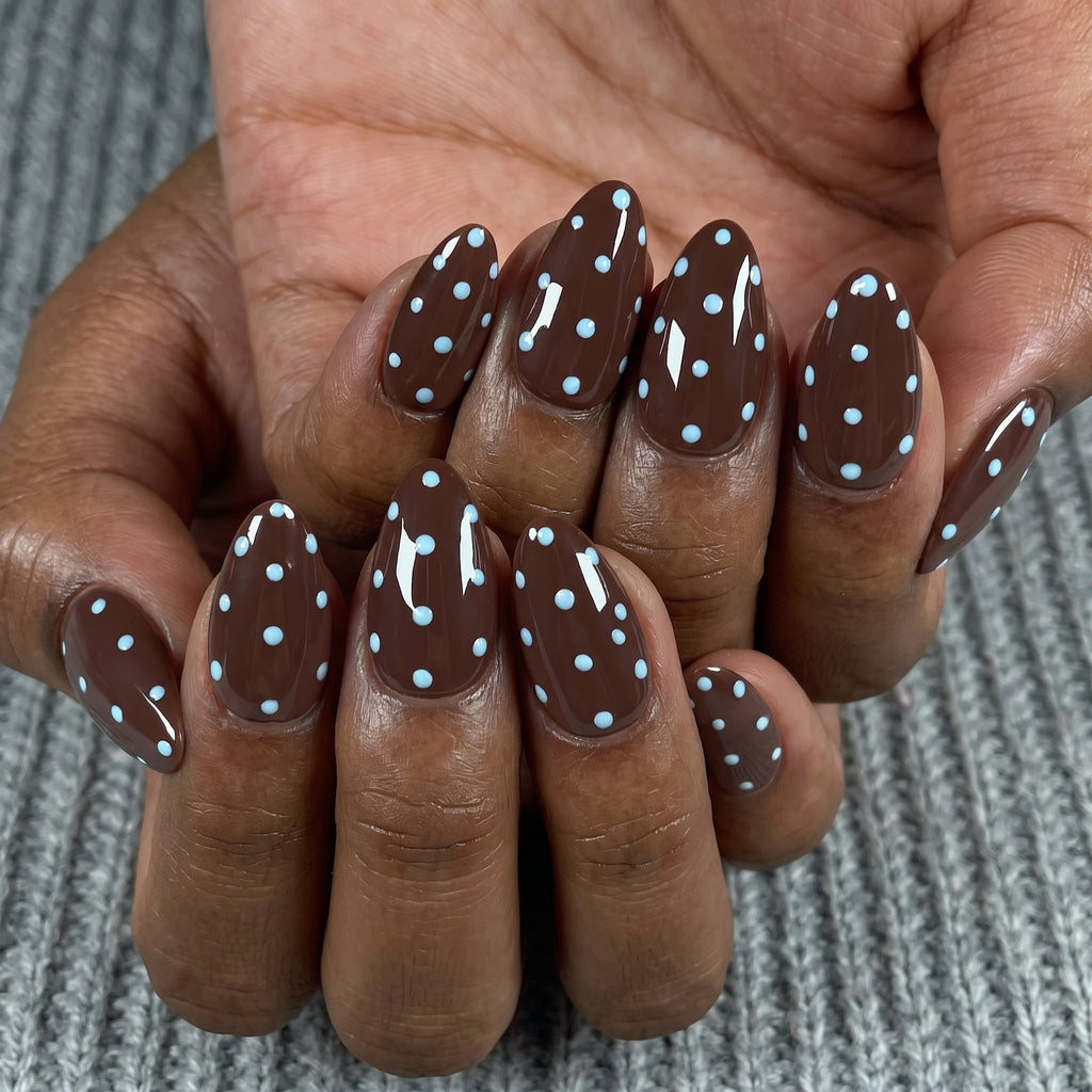 Choco-Blue Polka