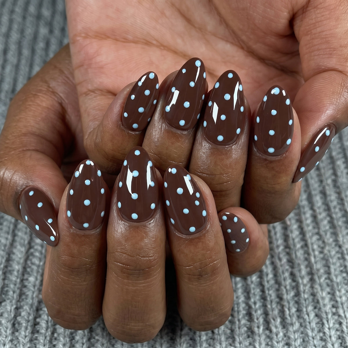 Choco-Blue Polka