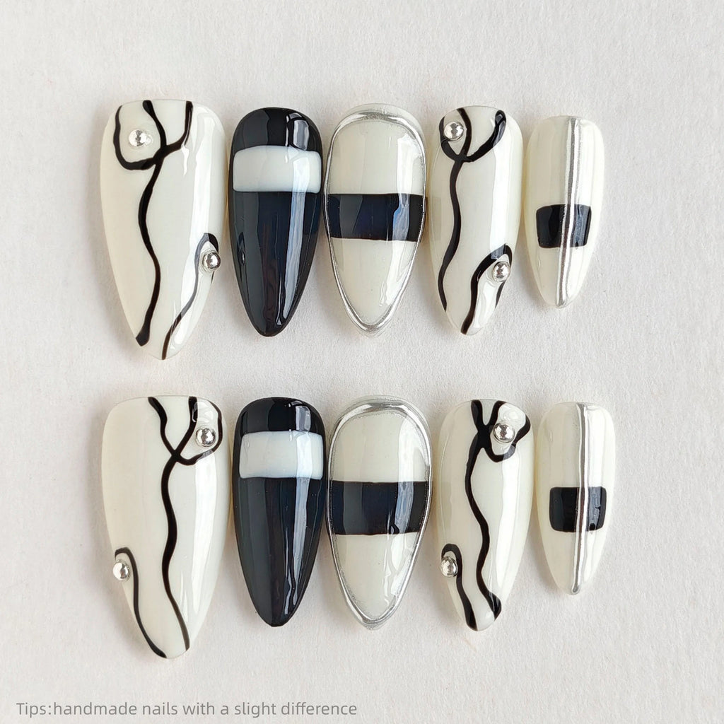 Monochrome Abstract Line & Chrome