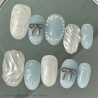 Icy Blue & Silver Waves