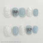 Icy Blue & Silver Waves