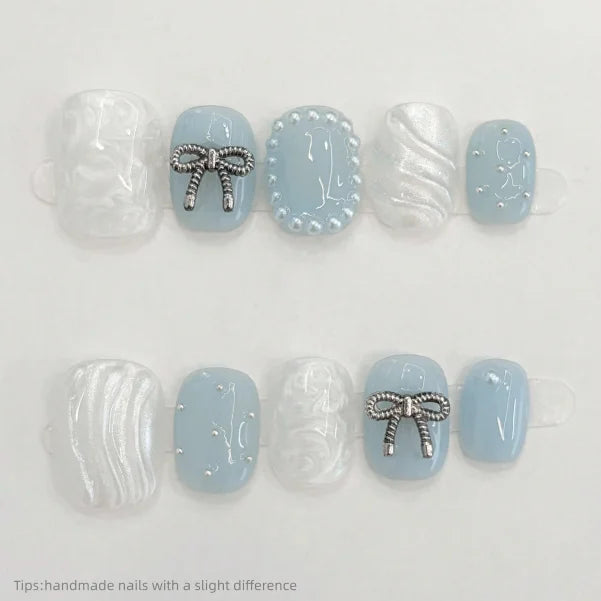 Icy Blue & Silver Waves