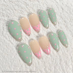 Matcha & Pink Polka
