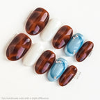 Amber Tortoiseshell & Blue Accents