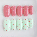 Pink & Mint Polka Dot