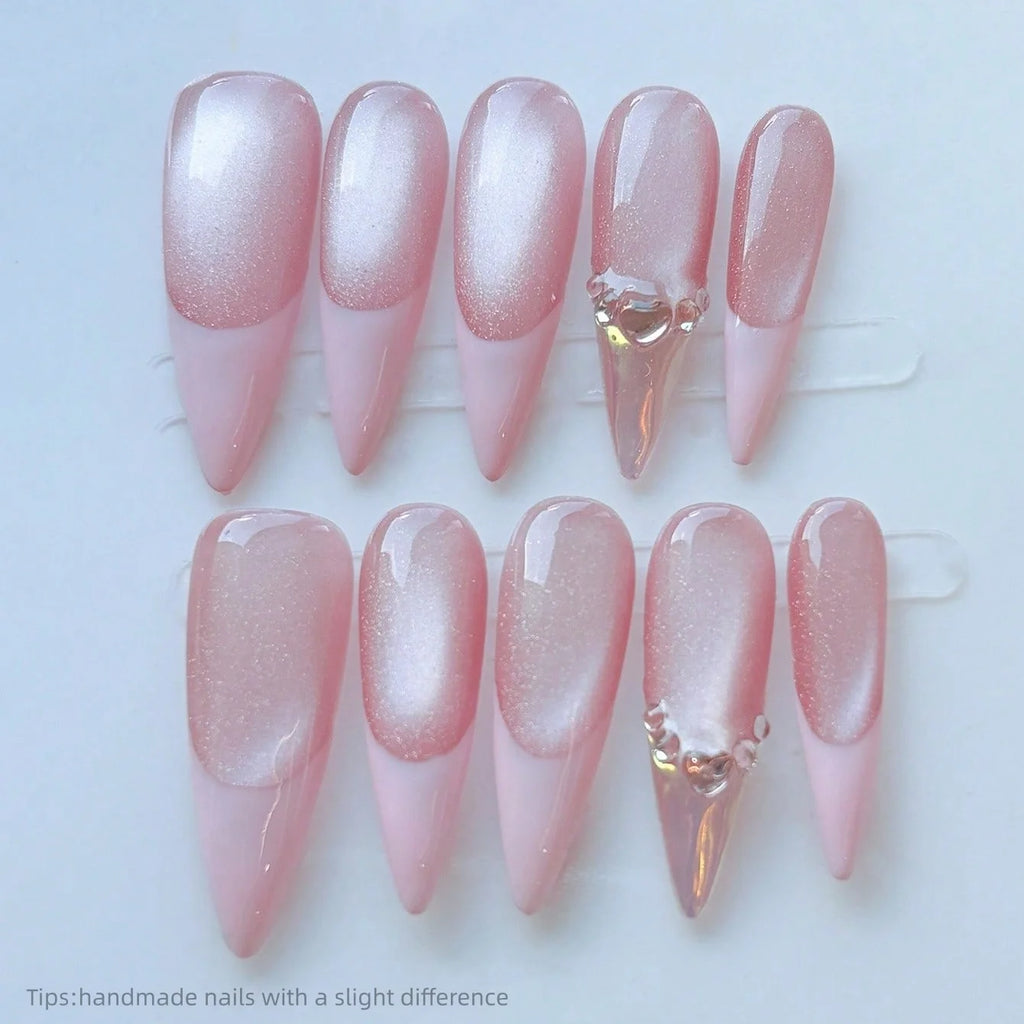 Rosé Cat-Eye & Crystals