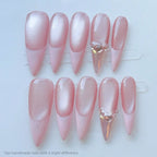 Rosé Cat-Eye & Crystals