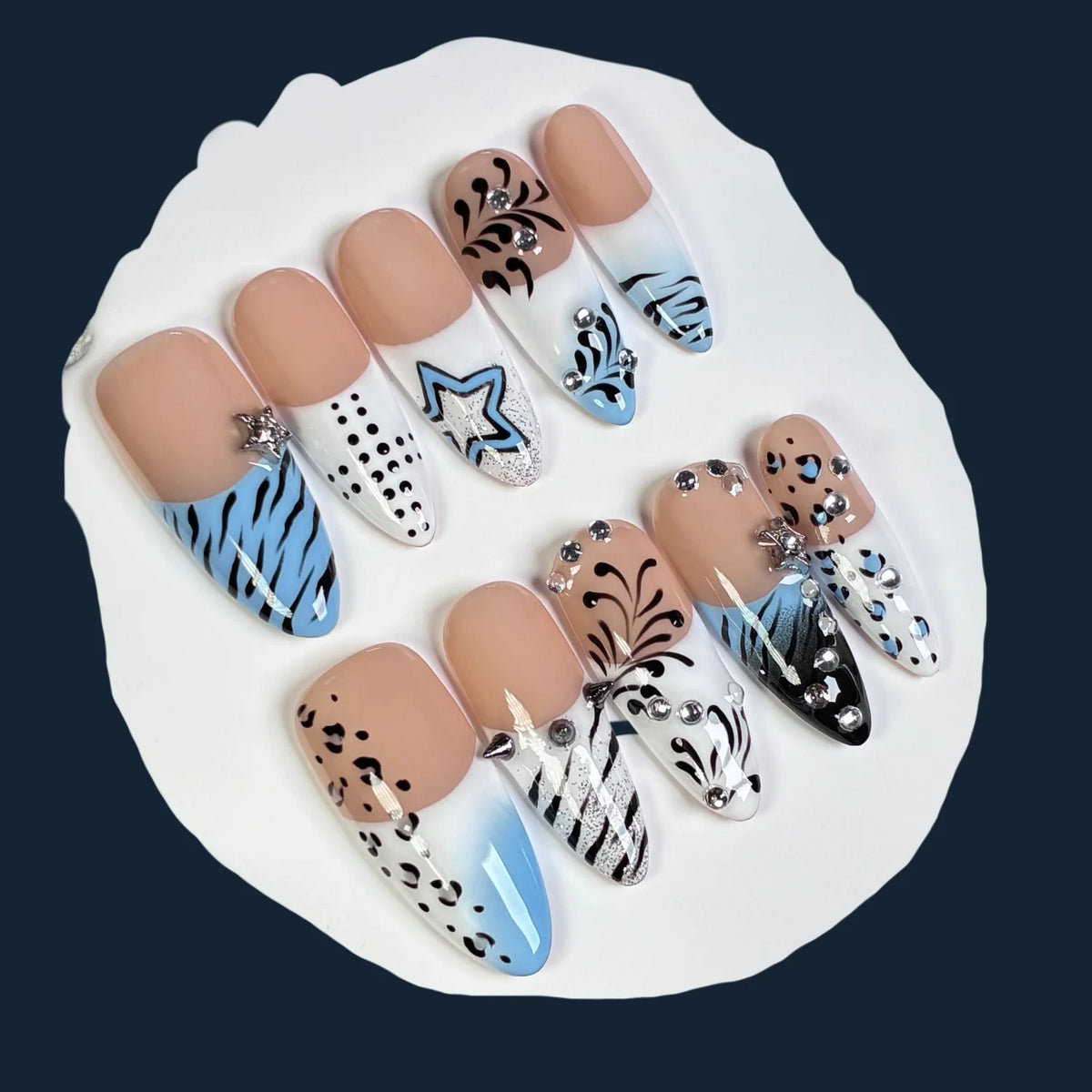 Y2K Blue Animalier & Stars