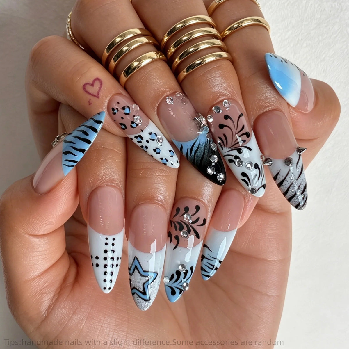 Y2K Blue Animalier & Stars
