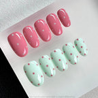 Pink & Mint Polka Dot