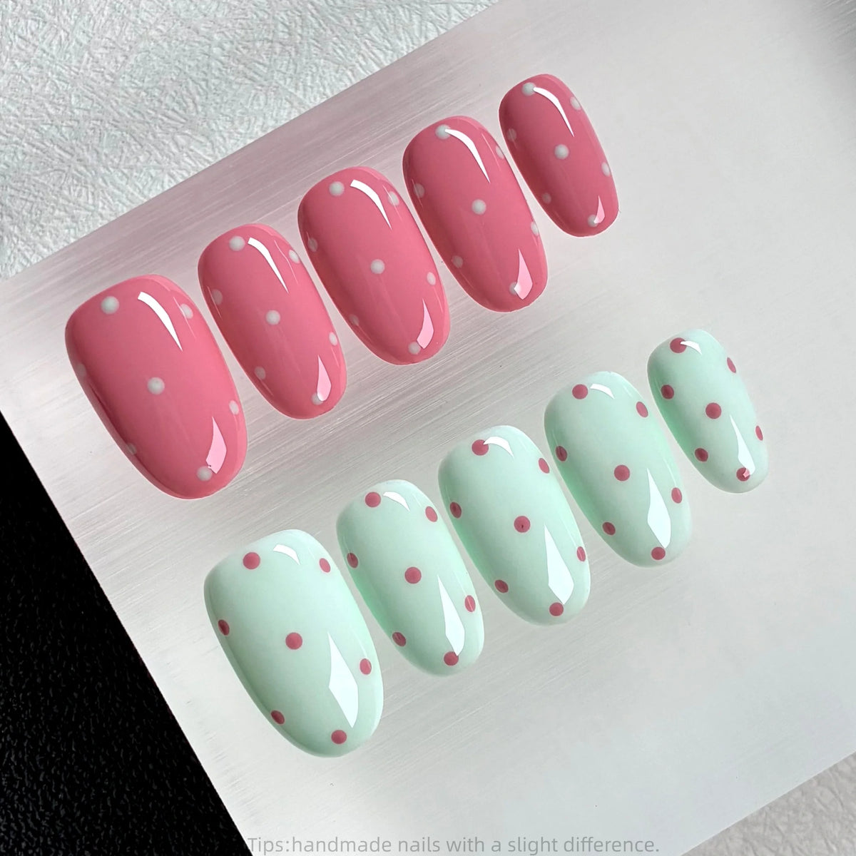 Pink & Mint Polka Dot