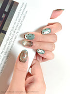 Mint & Mocha Cat-Eye Polka