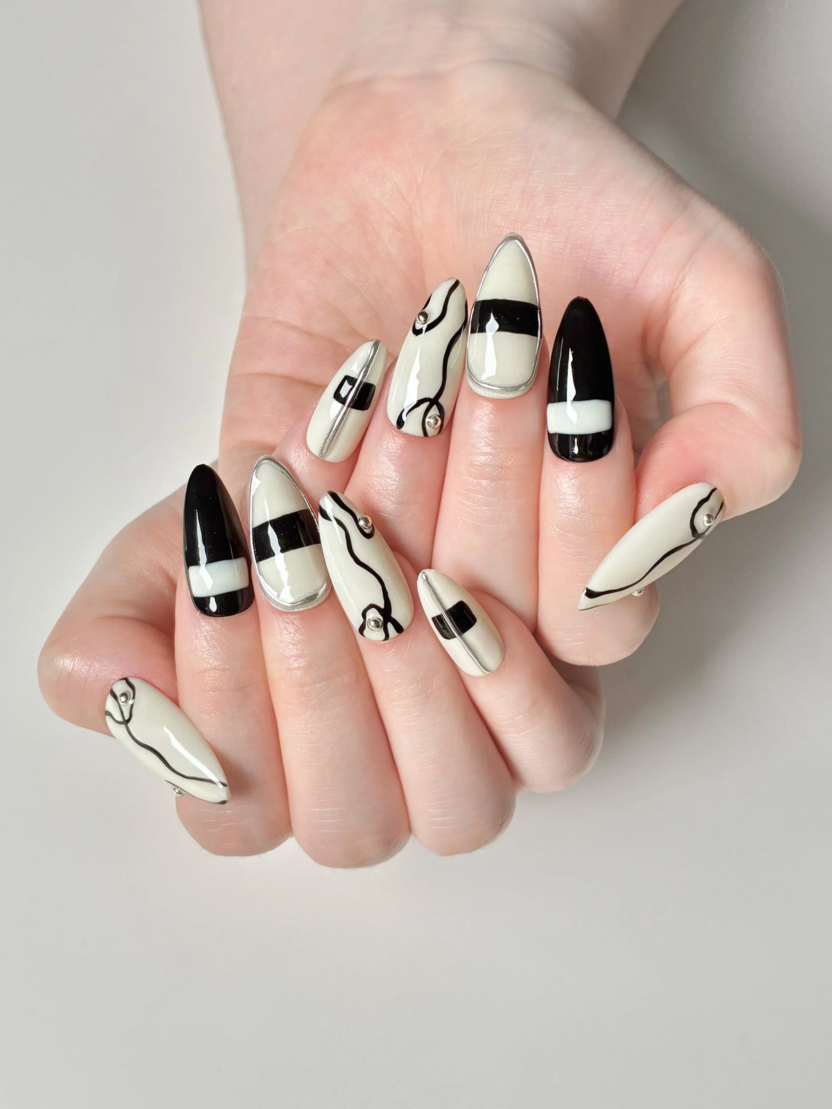 Monochrome Abstract Line & Chrome