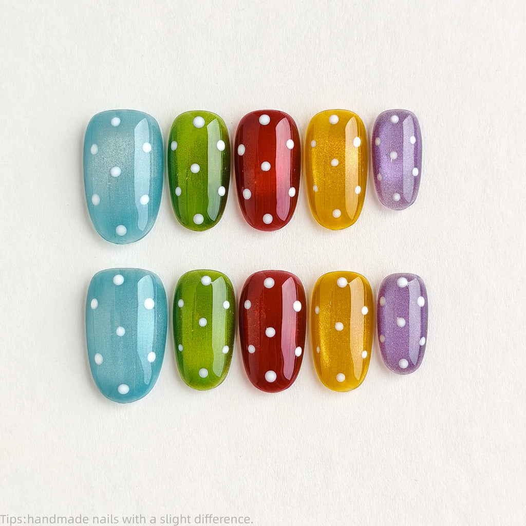 Rainbow Cat-Eye Polka